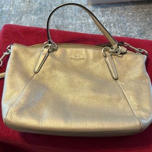 Coach purse gold color